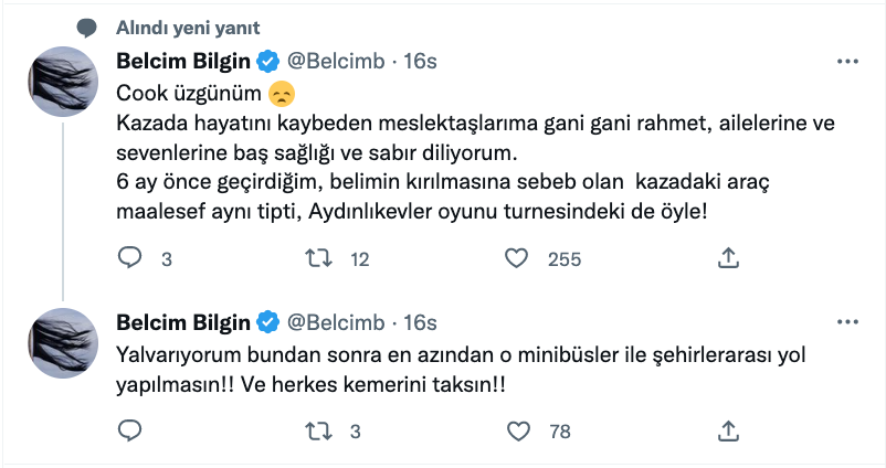 belcim bilgin den amasya daki kaza ile ilgili dikkat ceken aciklama